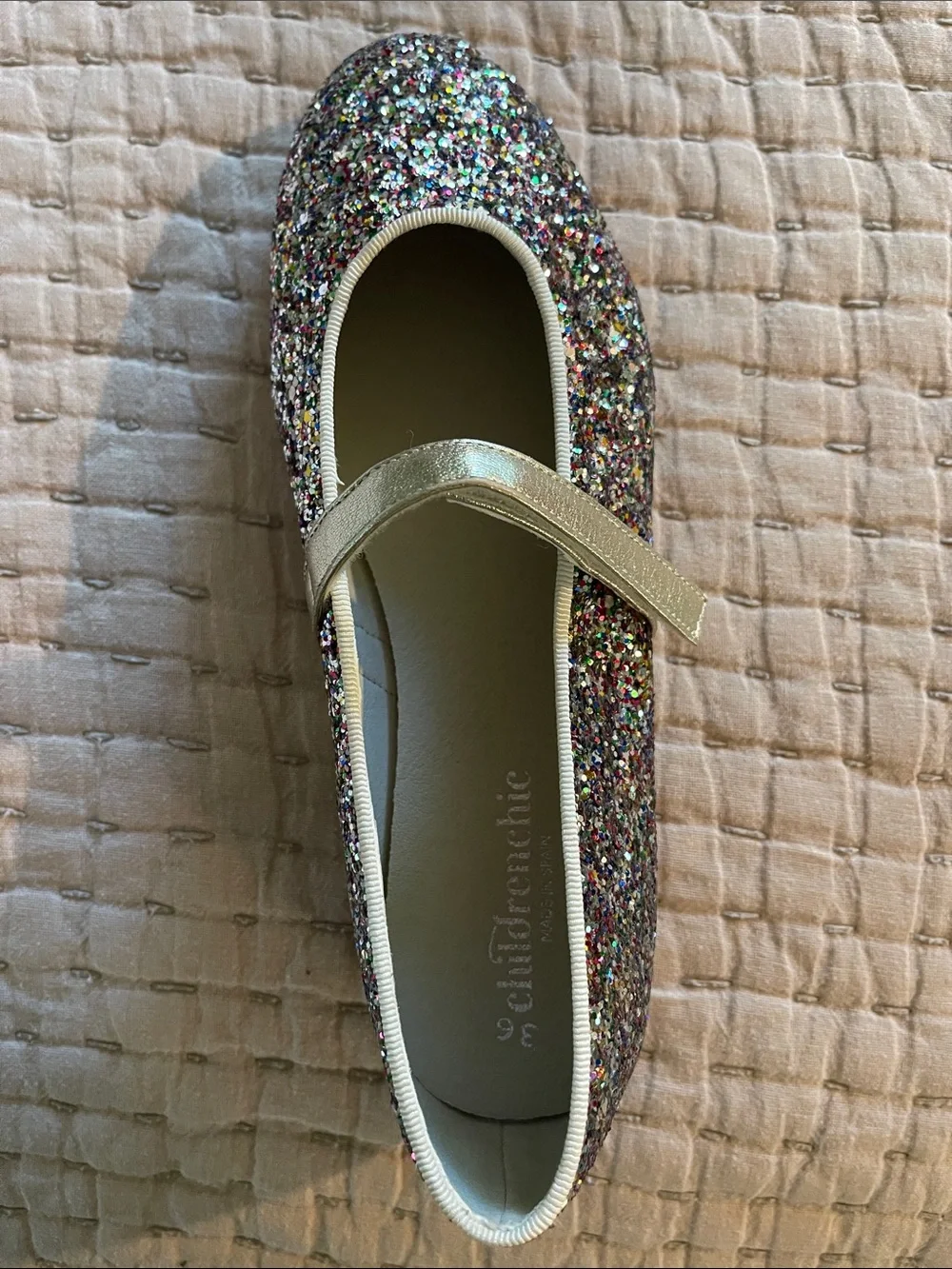 Sparkle Mary Jane Kids Dress Shoe - Multicolor Glitter